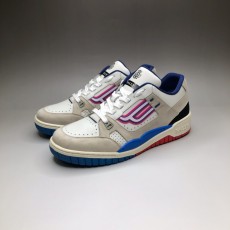 BALLY 발리 챔피온 화이트와 일렉트릭 블루 남성용 소가죽 스니커즈, CHAMPION MEN\'S PLAIN CALF LEATHER TRAINER IN WHITE AND ELECTRIC BLUE