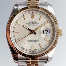 Rolex 롤렉스 데이져스트 18K포금 Datejust Oyster 36mm 화이트 다이얼