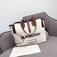 BURBERRY 버버리 코튼 캔버스 토트백